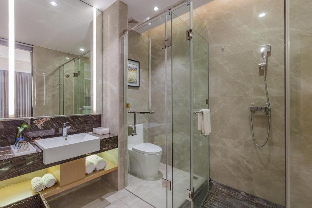 Koupelna v ubytování Taishan He Style Hotel
