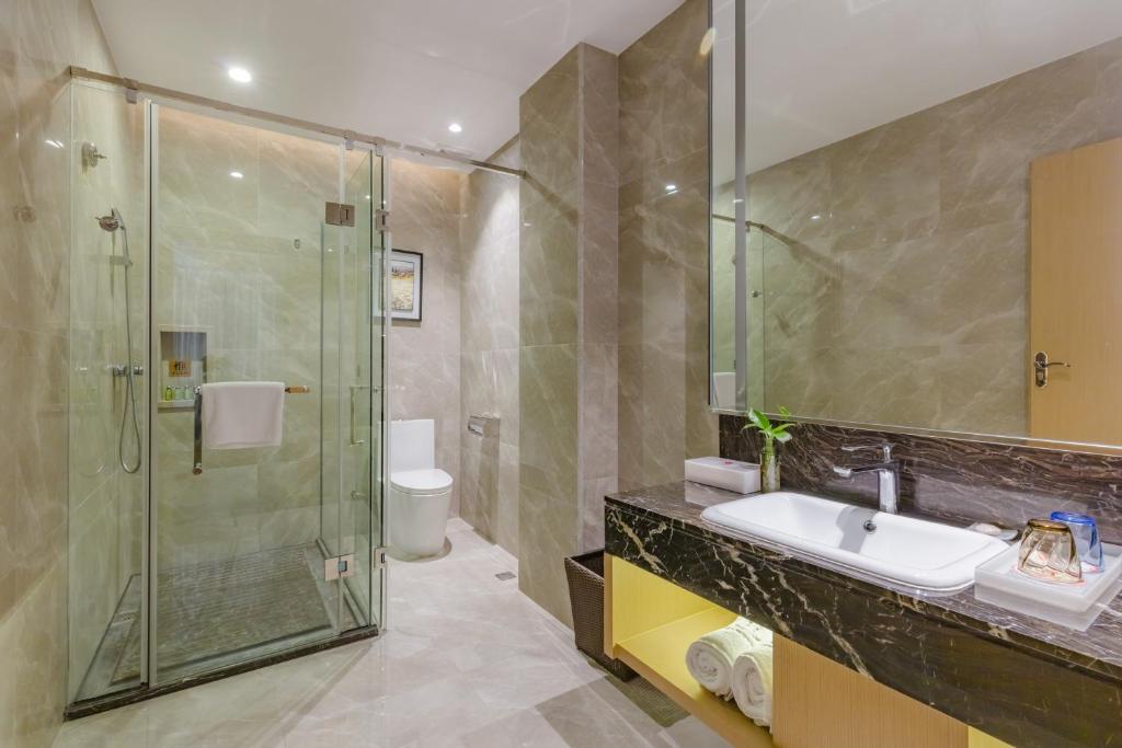 Koupelna v ubytování Taishan He Style Hotel