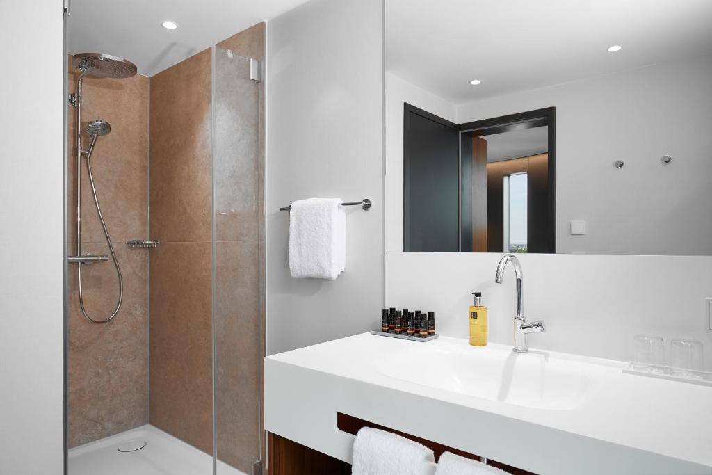 Koupelna v ubytování HYPERION Hotel München