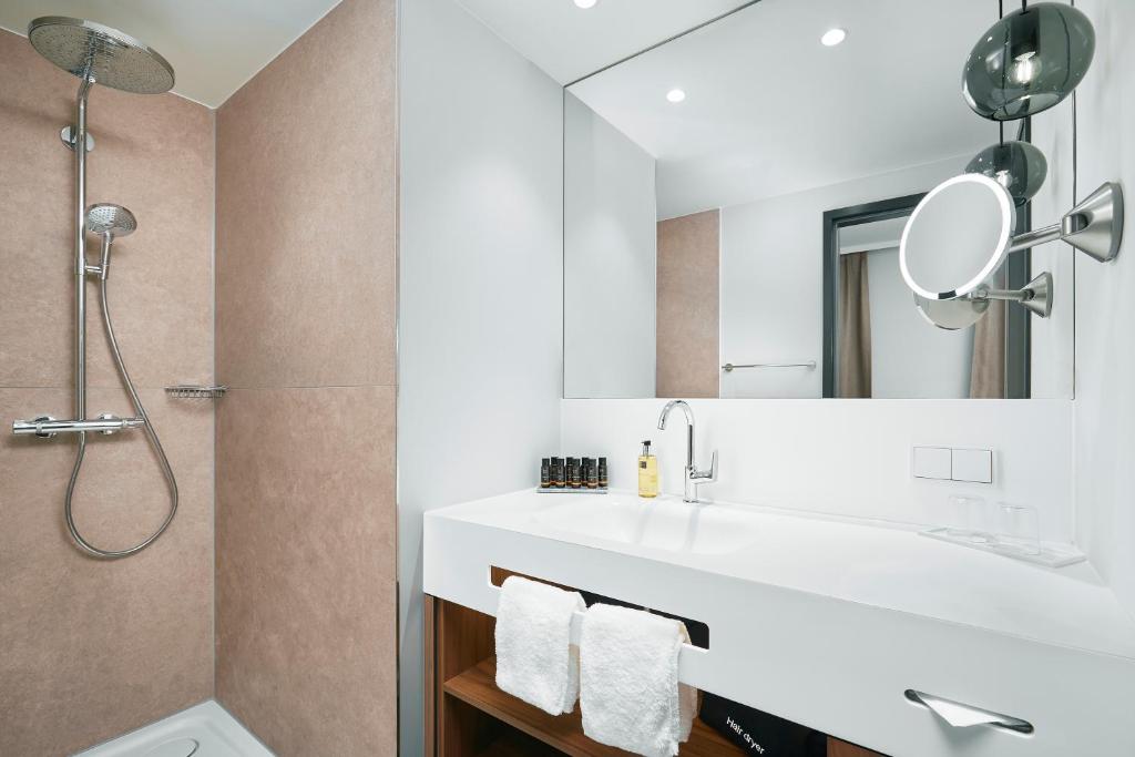 Koupelna v ubytování HYPERION Hotel München