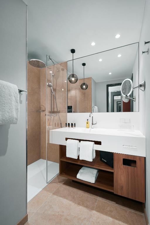 Koupelna v ubytování HYPERION Hotel München