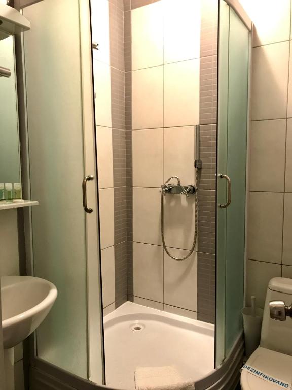 Koupelna v ubytování Vila Senjak