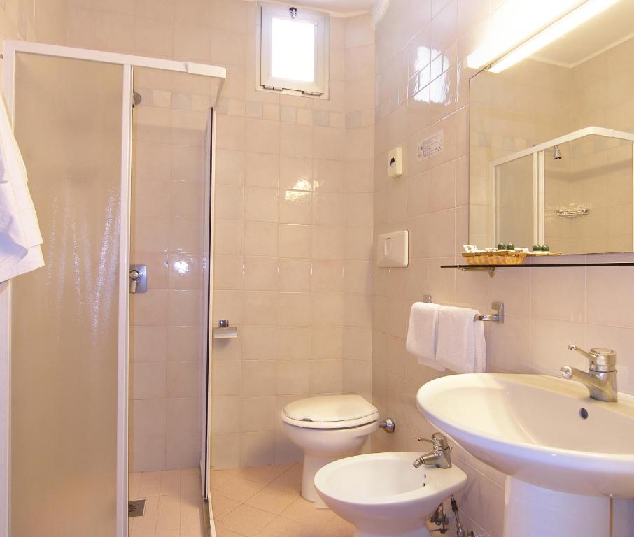 Koupelna v ubytování Hotel Bertha Fronte Mare