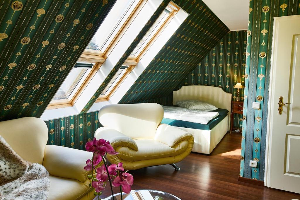 Χώρος καθιστικού στο Ferienhaus De Luxe