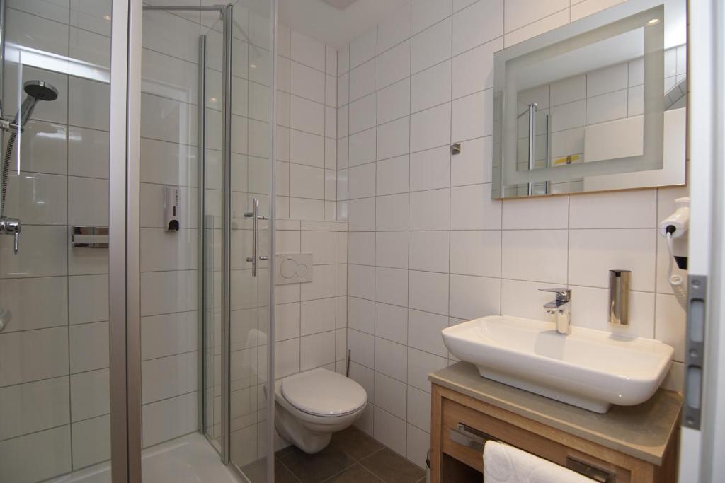 Koupelna v ubytování Casa Constanza Hotel Garni