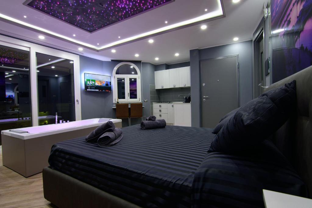 TV a/nebo společenská místnost v ubytování Starry Sky Charming House