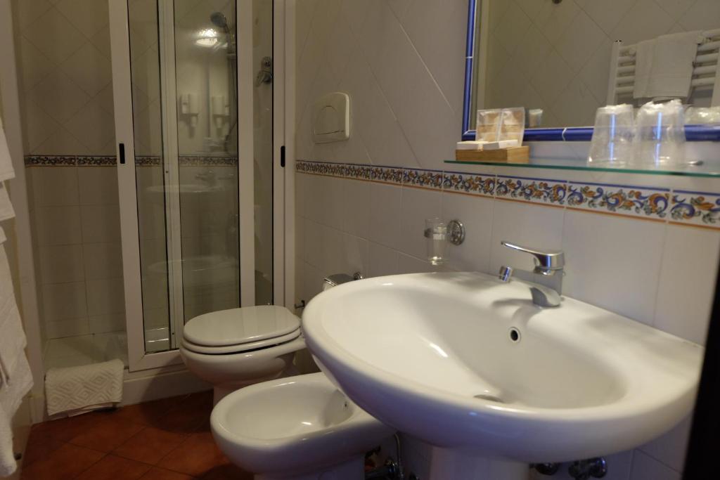 Koupelna v ubytování Hotel Villa Nettuno