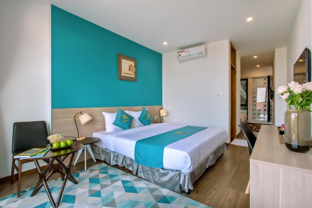 Cama o camas de una habitación en Square Villa Hoi An