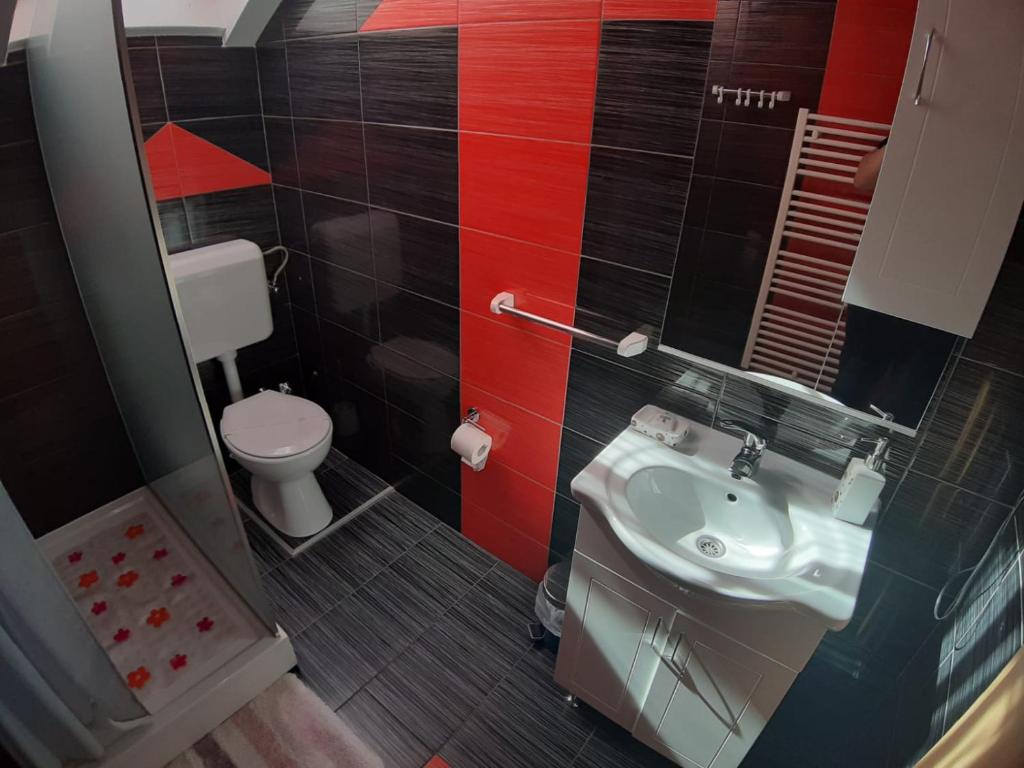 Koupelna v ubytování Rooms Sapina