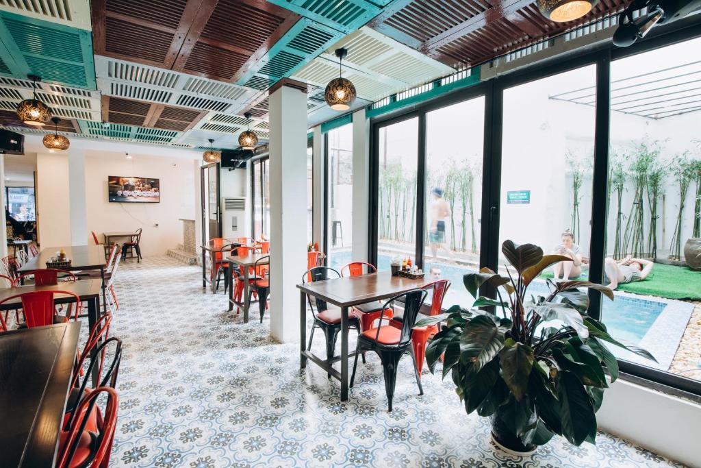 Restaurace v ubytování Hanoi Buffalo Hostel
