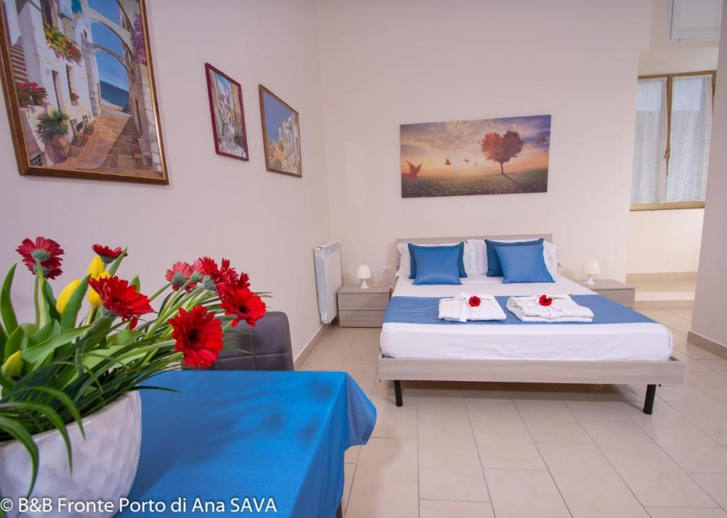 Posteľ alebo postele v izbe v ubytovaní Alloggio Turistico Port View
