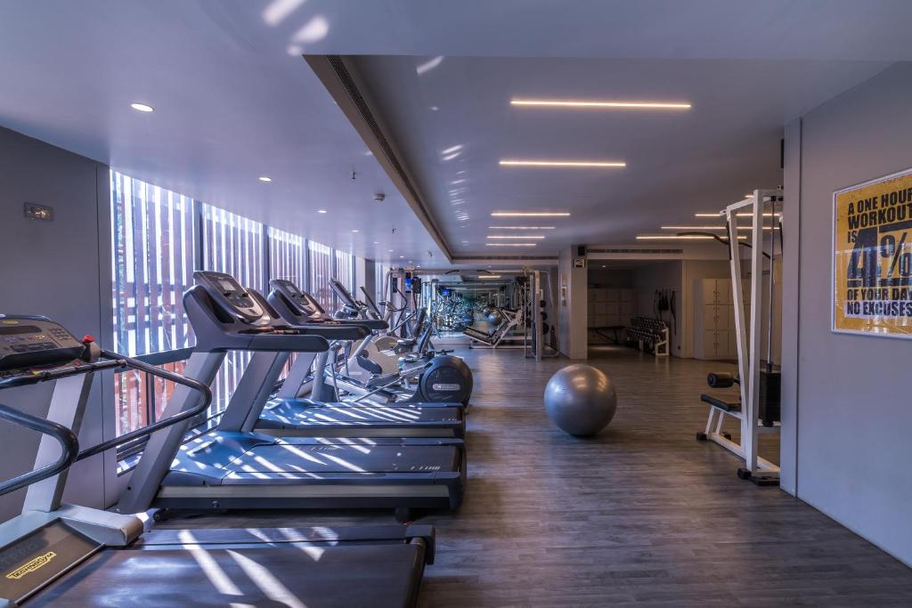 Fitness centrum a/nebo fitness zařízení v ubytování Princeton Club