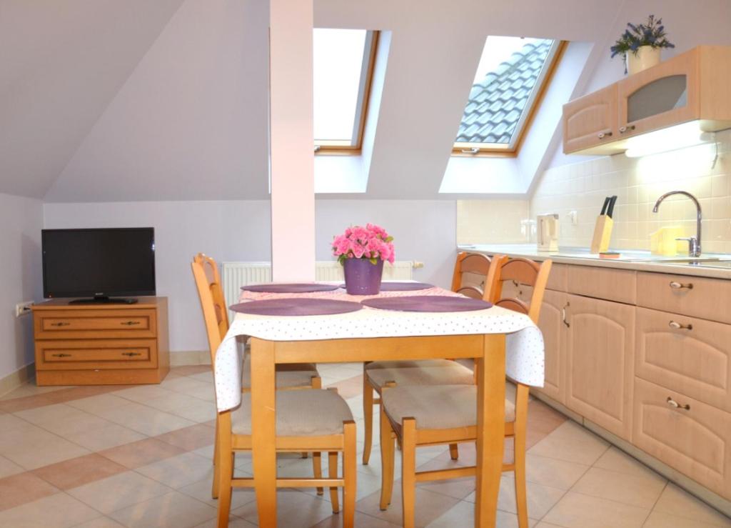 Kuchyňa alebo kuchynka v ubytovaní Apartamenty Dom na Wzgórzu Gardenia