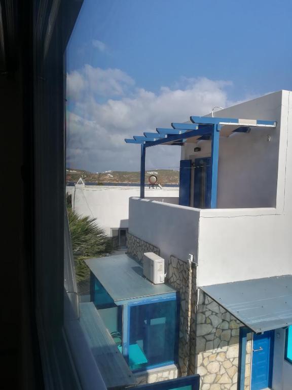 a view from a window of a building at Serifos Palace in Livadakia