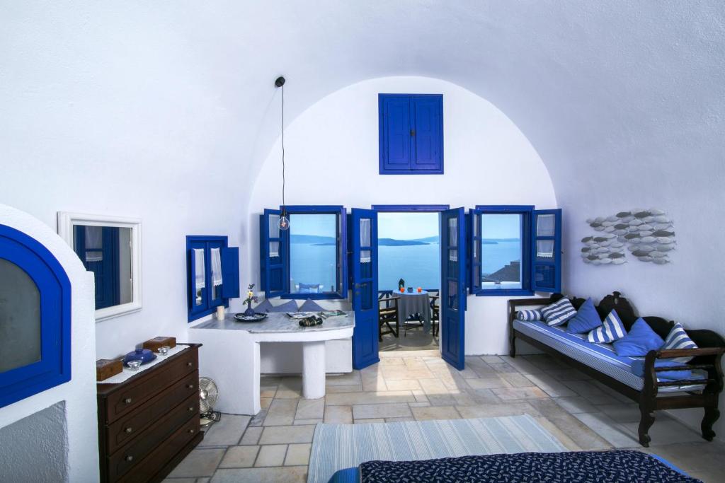 Kuchyň nebo kuchyňský kout v ubytování Ifestio Villas Oia