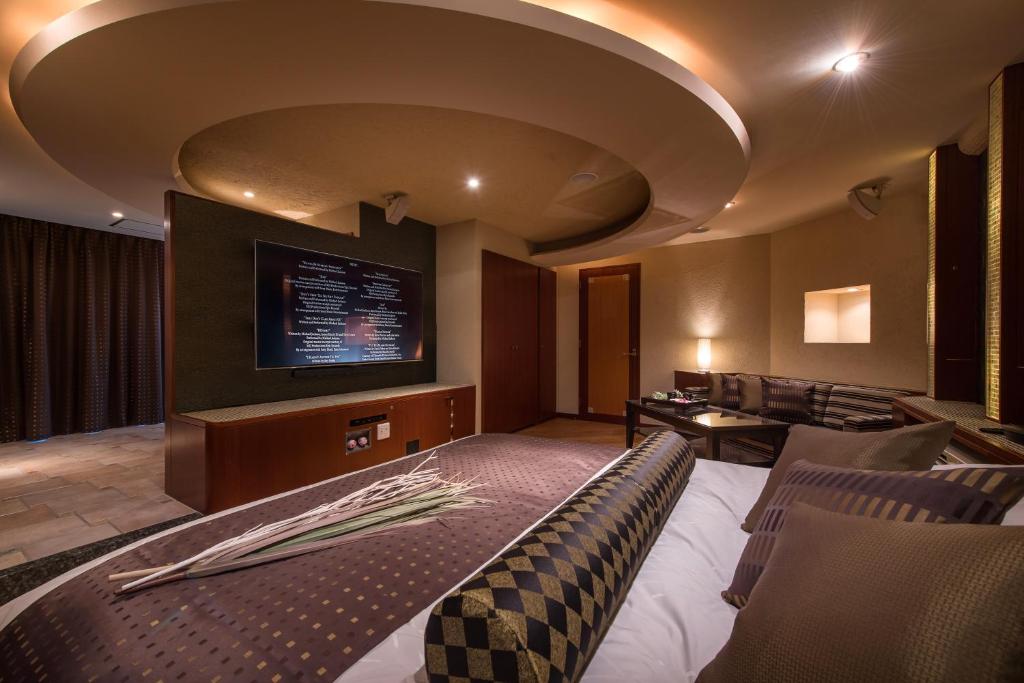 TV a/nebo společenská místnost v ubytování Hotel C. Chiba Shiroi
