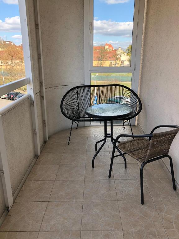 Balkón alebo terasa v ubytovaní Apartament F&J #12