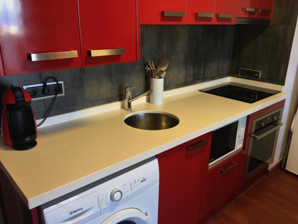 Kuchyň nebo kuchyňský kout v ubytování Apartamentos 62 Peñiscola