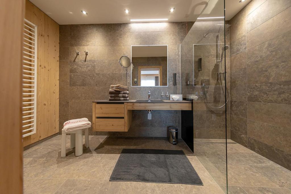 Koupelna v ubytování Apartments Edenlehen