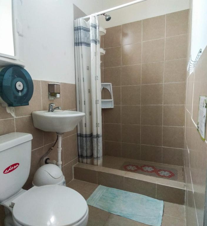 Koupelna v ubytování Soga Hostal
