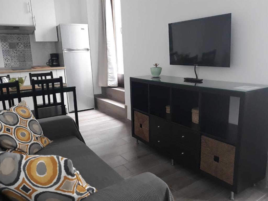 TV a/nebo společenská místnost v ubytování Puerta Alameda Suites