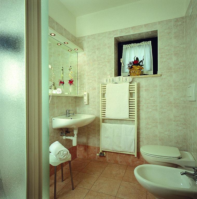 Koupelna v ubytování Hotel Al Plan Andalo