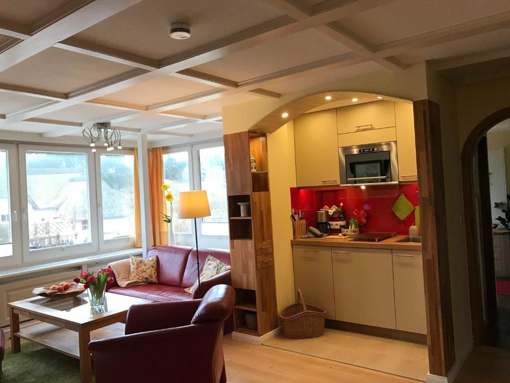 Kuchyň nebo kuchyňský kout v ubytování Gästehaus Friedeburg