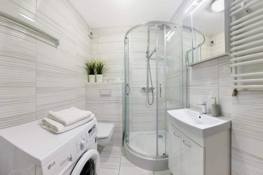 Kúpeľňa v ubytovaní Sleepway Apartments - Strzelecka 29A-15