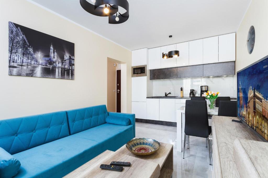 Predel za sedenje v nastanitvi Apartments Kraków Zablocie by Renters