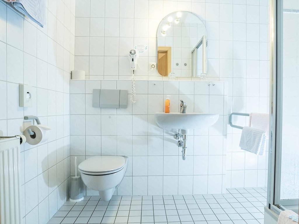 Koupelna v ubytování Gästehaus Mönchshof