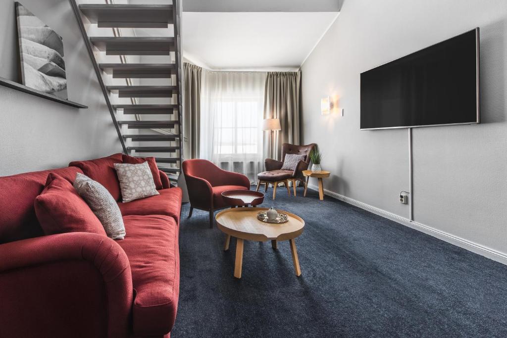 TV a/nebo společenská místnost v ubytování Dalecarlia Hotel & Spa, BW Premier Collection