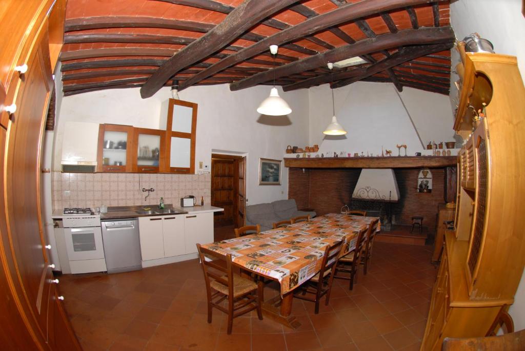 Kuchyň nebo kuchyňský kout v ubytování Agriturismo I Poggi