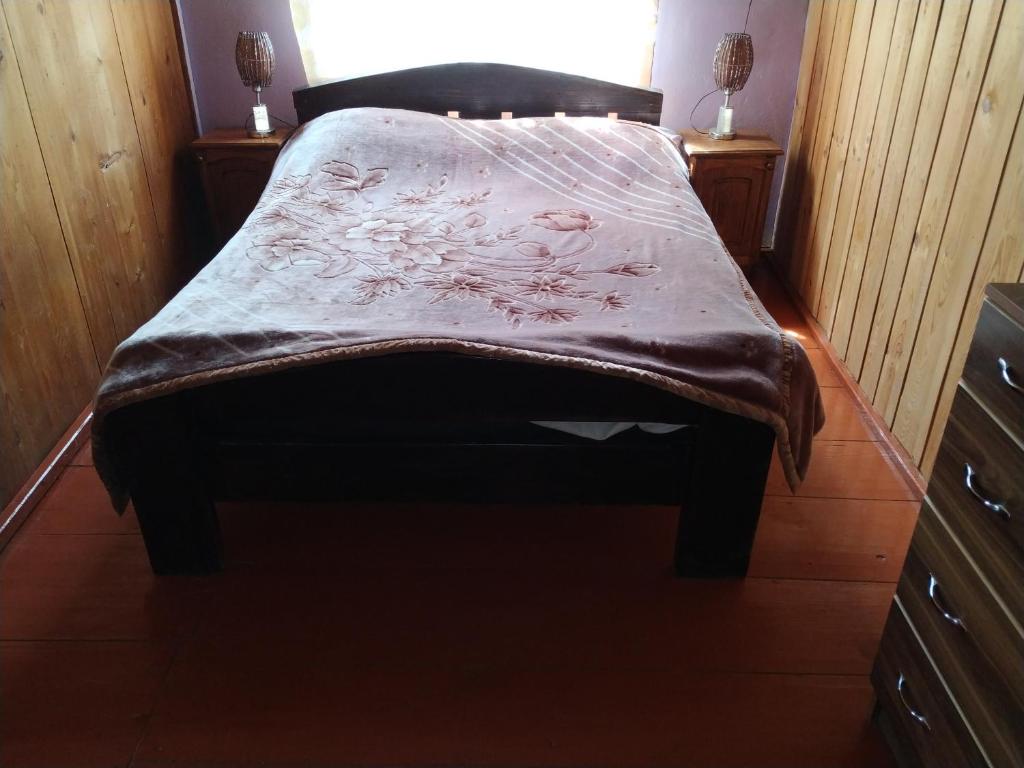 Postel nebo postele na pokoji v ubytování Ecohouse Svaneti