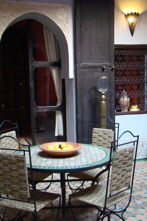 Posezení v ubytování Riad Menthe Et Citron