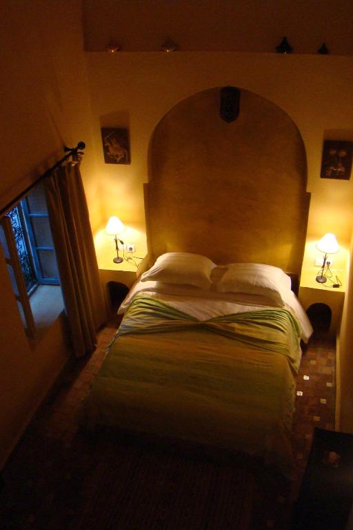 Postel nebo postele na pokoji v ubytování Riad Menthe Et Citron