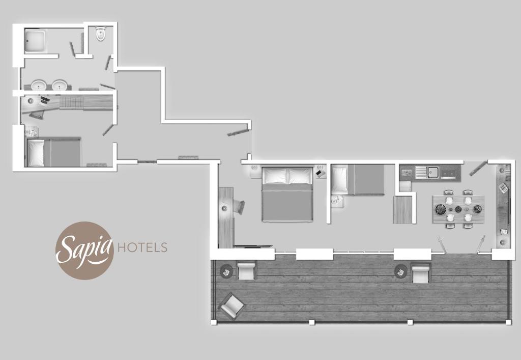 Půdorys ubytování Sapia Hotel St. Fridolin