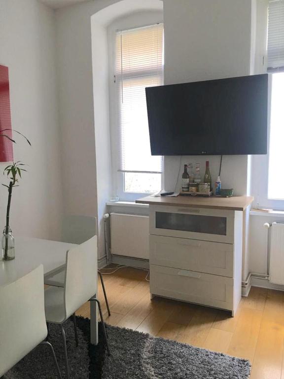 TV a/nebo společenská místnost v ubytování Rooms & Apartments near Zoologischer Garten