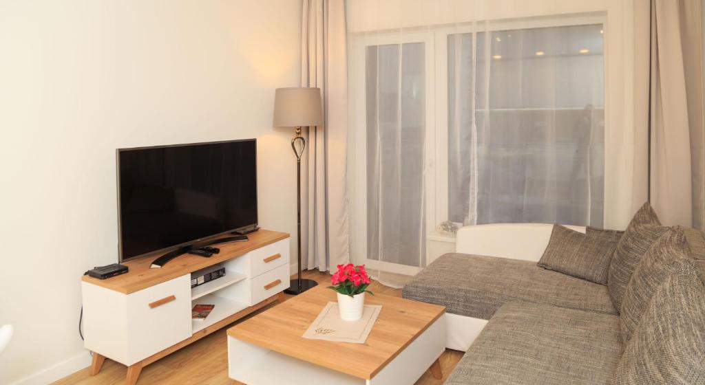 Televizorius ir (arba) pramogų centras apgyvendinimo įstaigoje VIP apartaments - Zalgirio 96