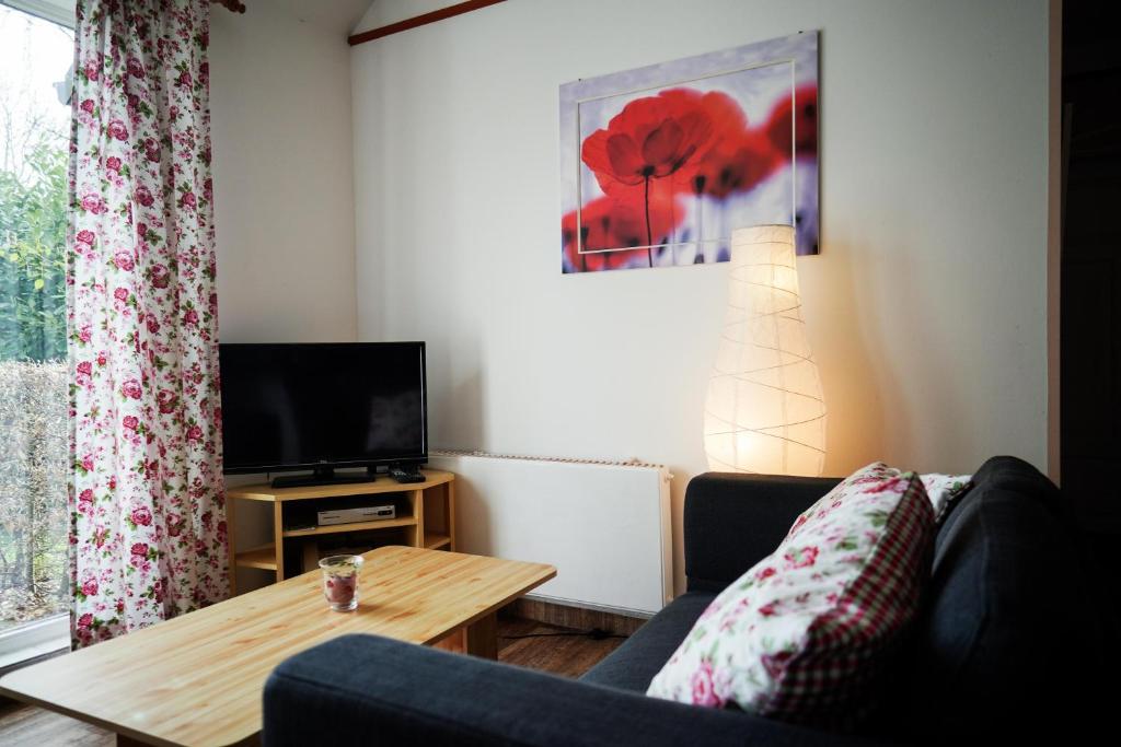 TV a/nebo společenská místnost v ubytování Lindenhof Habernis