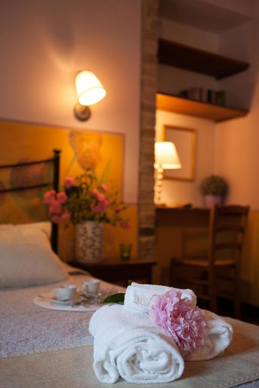 Letto o letti in una camera di Il Vecchio Mulino Toscana
