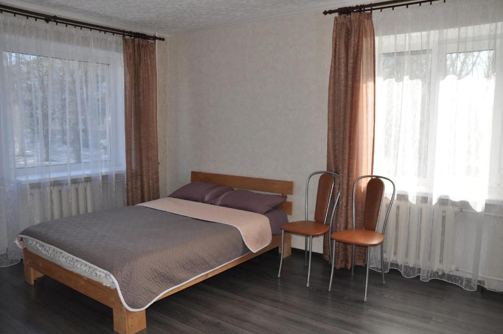 
Кровать или кровати в номере Апартаменты в Сортавала
