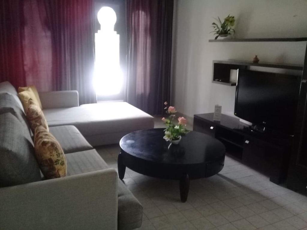 Posezení v ubytování Appartement Touta écologique familial