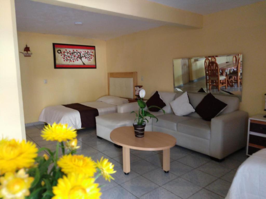 Area soggiorno di El paraíso de Zacatlán DEPARTAMENTO con JARDÍN, 11 pax