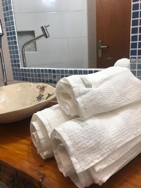 Koupelna v ubytování Céu da Canastra