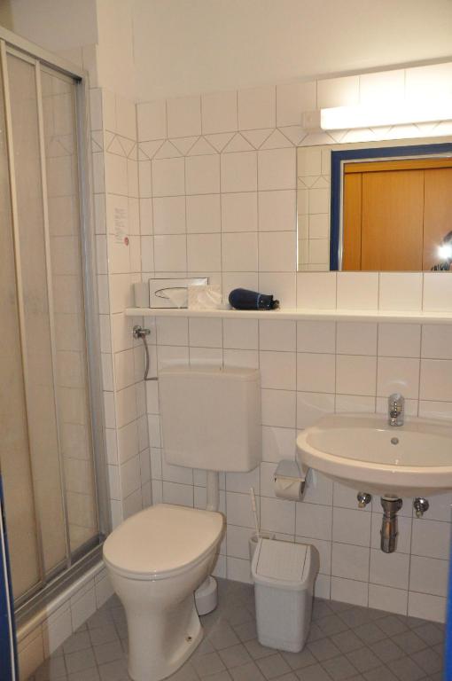 Koupelna v ubytování Kolpinghaus Linz