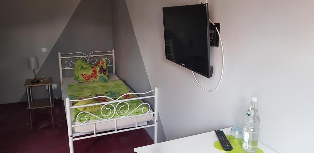 TV a/nebo společenská místnost v ubytování Bed and Breakfast Zeulenroda