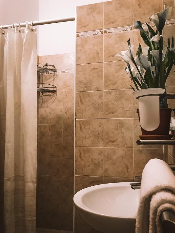 Koupelna v ubytování HOTEL ROMANTICA