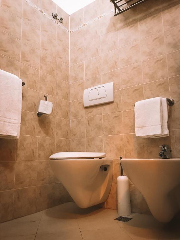Koupelna v ubytování HOTEL ROMANTICA