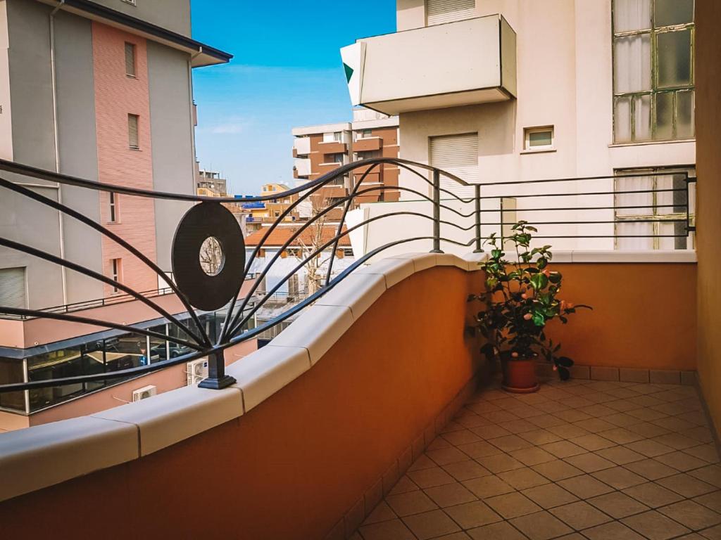 Balkón nebo terasa v ubytování HOTEL ROMANTICA