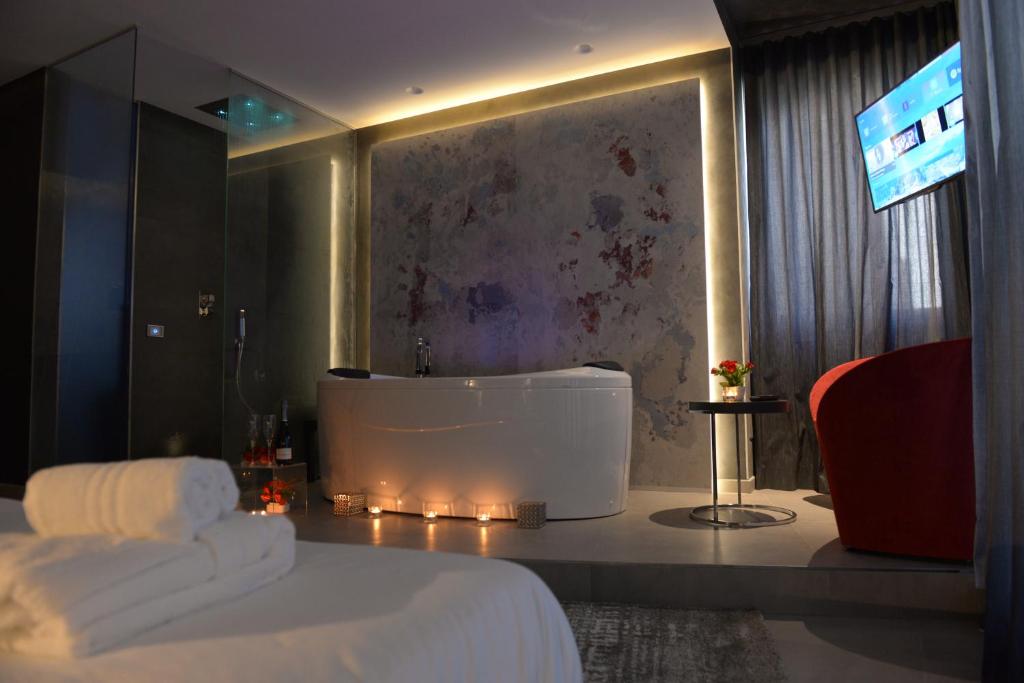 Posteľ alebo postele v izbe v ubytovaní suite28